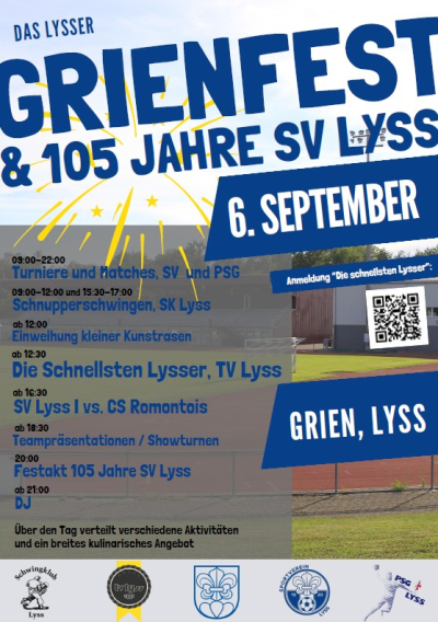 105 Jahre SV Lyss zusammen mit Grienfest