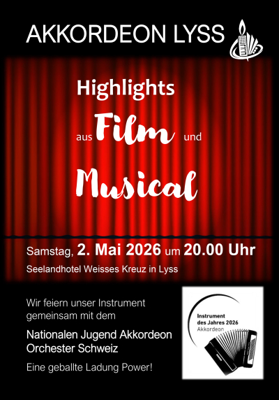Konzertabend „Film & Musical“ mit Akkordeon Lyss