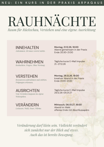 Rauhnächte-Kurs 2026/27 in Lyss