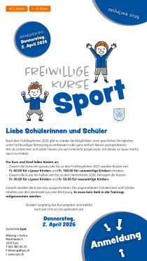 Freiwillige Kurse Sport, Seite 1