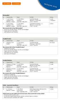 Freiwillige Kurse Sport, Seite 3
