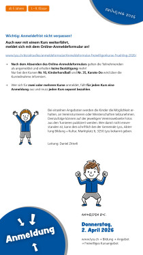 Freiwillige Kurse Sport, Seite 2