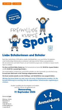 Freiwillige Kurse Sport, Seite 1