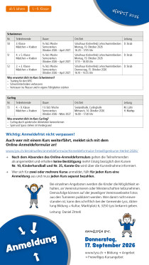 Freiwillige Kurse Sport, Seite 3