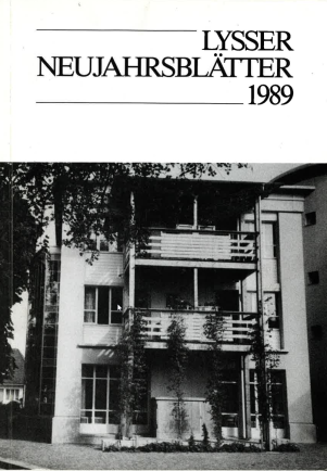 Lysser Neujahrsblätter 1989