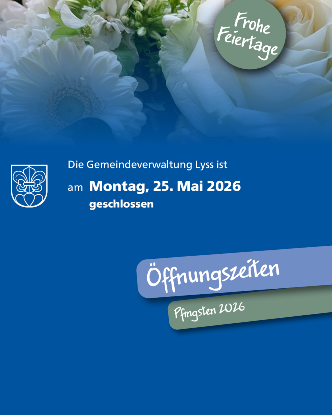 Öffnungszeiten Pfingsten 2026: Geschlossen am Montag, 25. Mai 2026